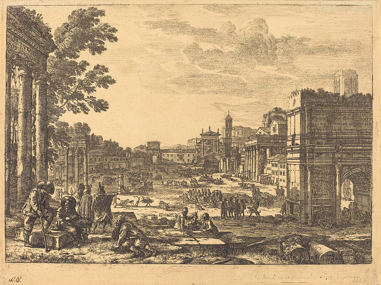 Il Foro Romano quando era conosciuto come Campo Vaccino